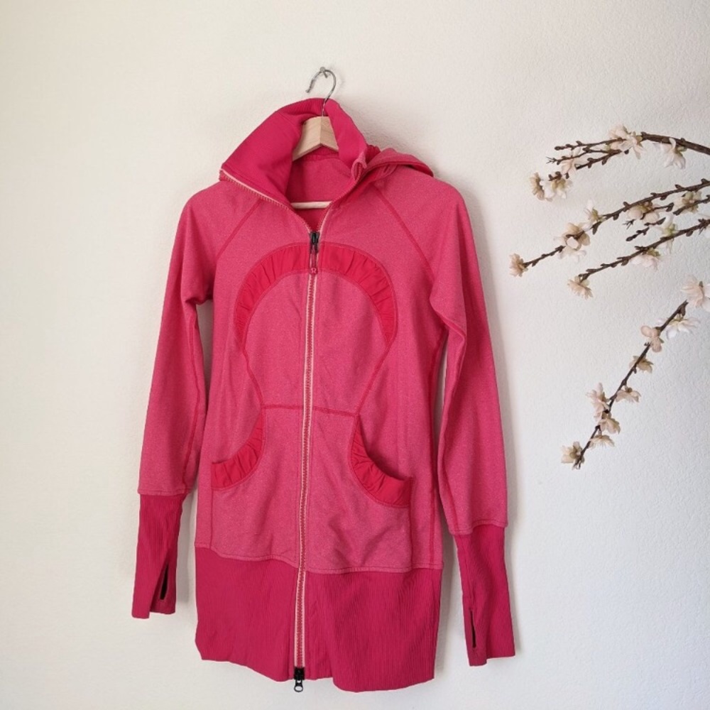 Lululemon Signature Logo Pink Hooded Jacket